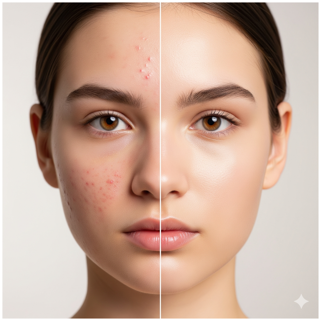 skin care oil before after image