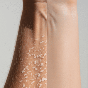 skin care oil before after image