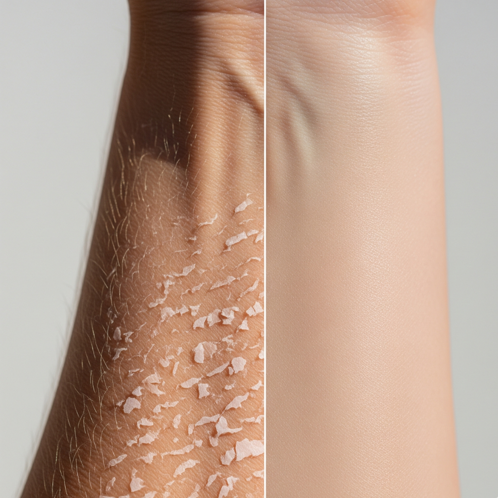 skin care oil before after image