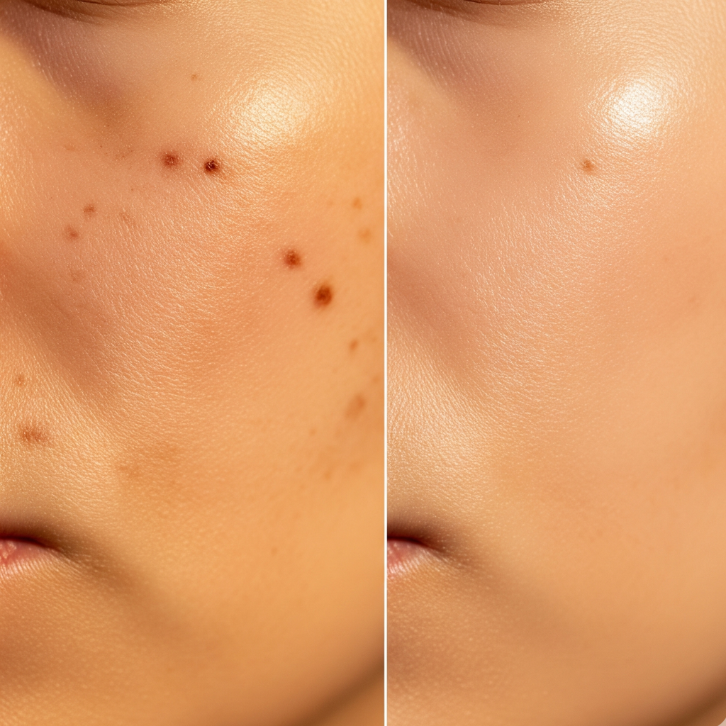 skin care oil before after image