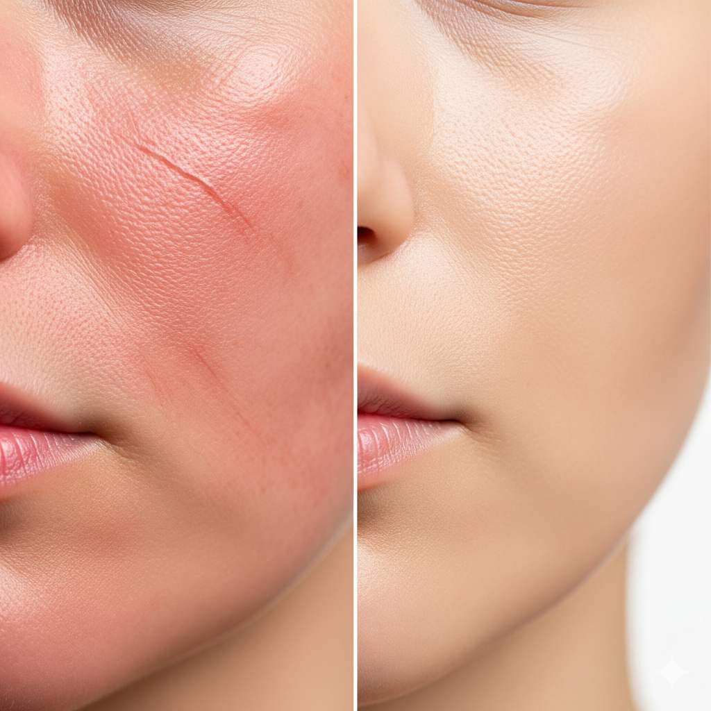 skin care oil before after image