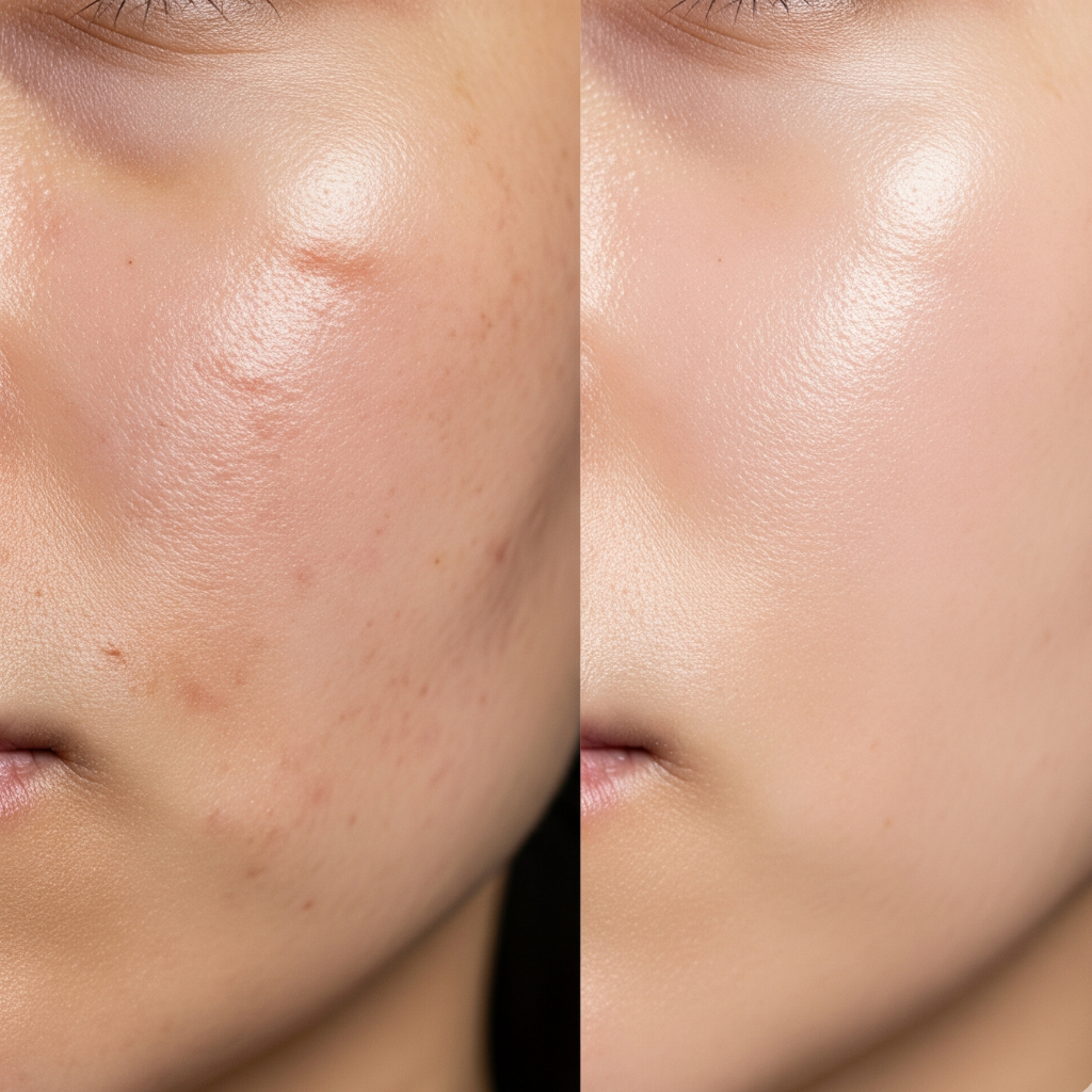 skin care oil before after image